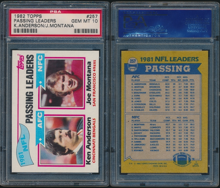 1985 Topps Passing Leaders (D.Marino/J.Montana)