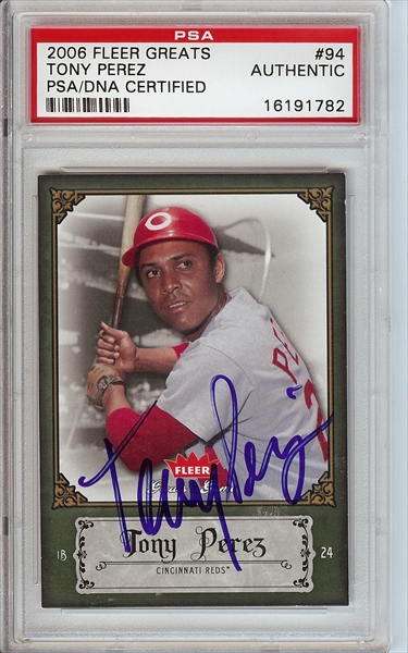 Tony Perez  PSA AutographFacts℠