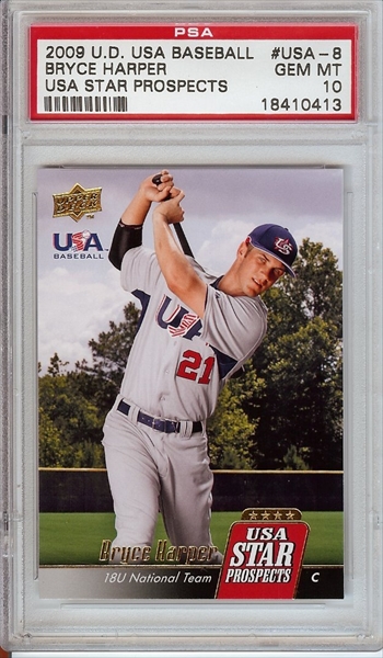 2011 Bowman Chrome Prospects #BCP1 Bryce Harper Rookie Card – PSA