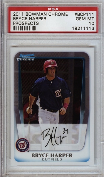 2011BowmanProspects ブライスハーパー BP1 2011 Bowman Prospects Bryce Harper #BP1 PSA 9 Mint | eBay