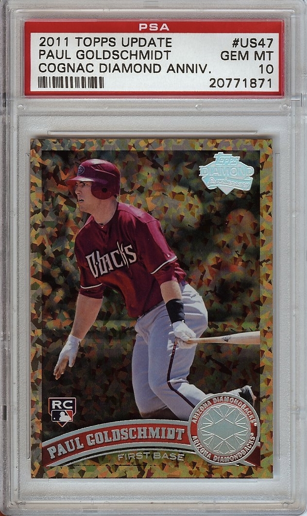 Paul Goldschmidt Rookie Card 2011 Topps Update Cognac Anniversary