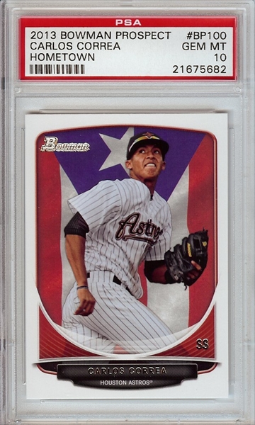 Sold at Auction: (2) Mint 2013 Bowman Carlos Correa Rookie