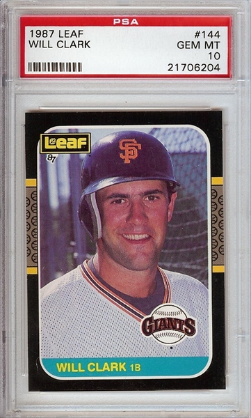 Baseball, Will Clark Rookie Set Published Set: mcholke Will Clark