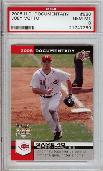 Joey Votto 2008 Upper Deck SP Rookie Card