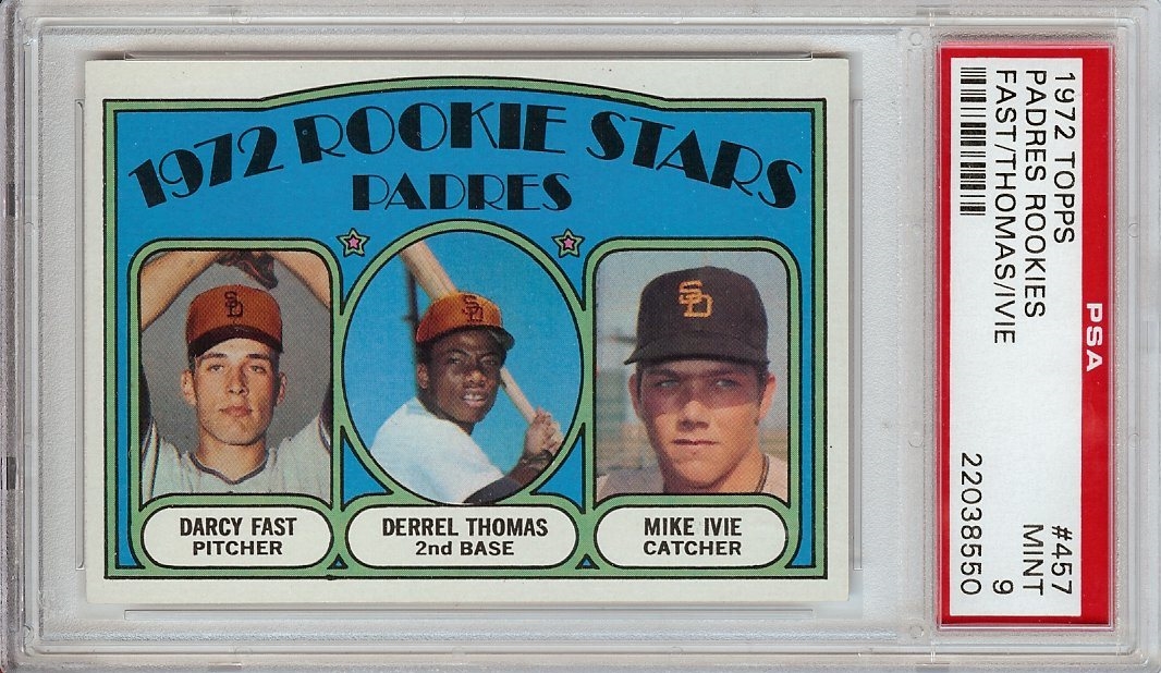  1972 Topps # 457 Padres Rookies Derrel Thomas / Mike