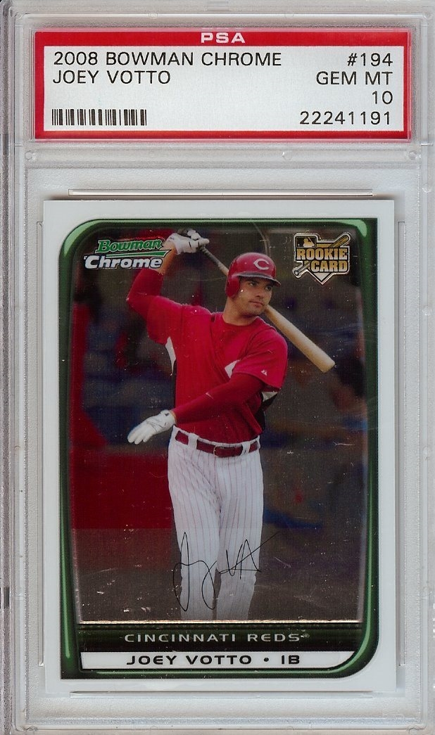 Sold at Auction: 2008 BOWMAN GOLD JOEY VOTTO ROOKIE CARD