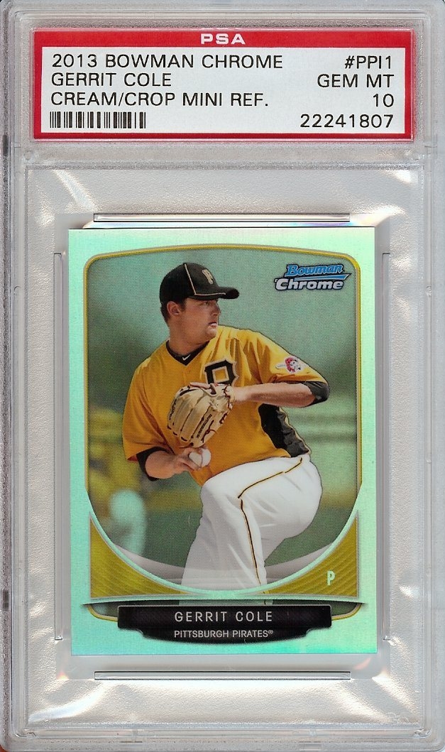 Gerrit Cole Pittsburgh Pirates 2013 Bowman Draft # 6 Rookie Card