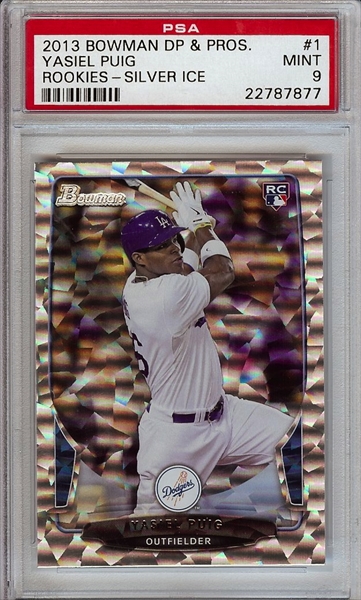 Yasiel Puig 2013 Bowman Chrome Blue Refractor Rookie Card