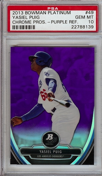 Puig, Yasiel 2013 Bowman Platinum Prospects Rookie