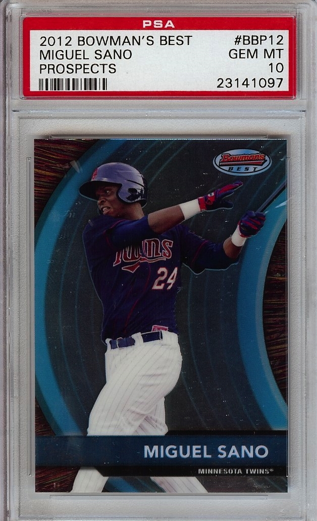 MIGUEL SANO ROOKIE CARD REFRACTOR Bowman's Best Baseball RC Minnesota Twins!