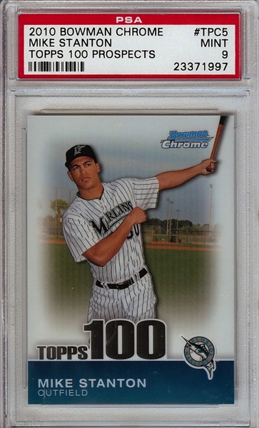 Mike Stanton 2010 Bowman Platinum Rookie Card