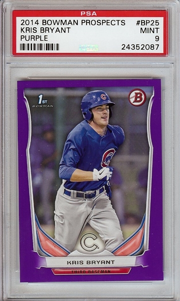 2014 Bowman Platinum Rookie Card Purple Refractor #BPC40 Kris Bryant —  Rookie Cards