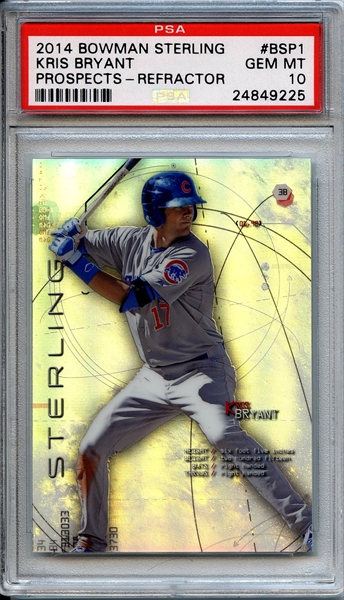 2014 Bowman Platinum Rookie Card Purple Refractor #BPC40 Kris Bryant —  Rookie Cards