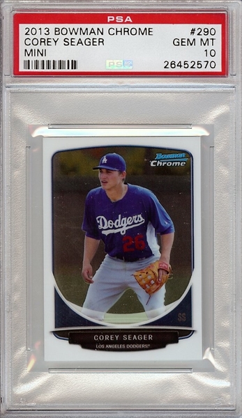 Sold at Auction: Corey Seager Signed 2010 Bowman Chrome Draft Prospects  #BDPP108 (Beckett COA)