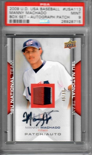 MANNY MACHADO 2009 Upper Deck TEAM USA BASEBALL ROOKIE CARD