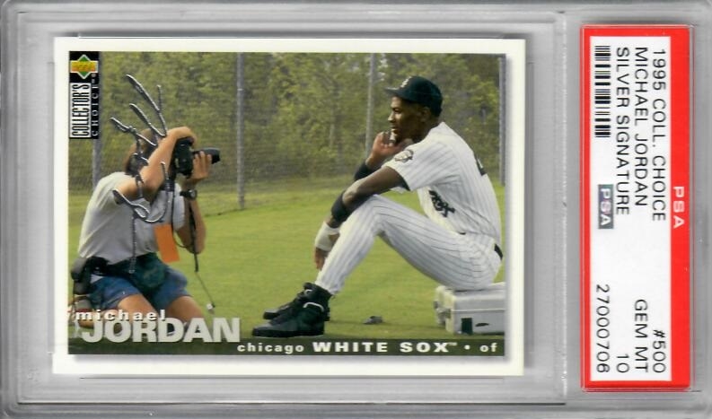 michael jordan silver signature baseball card