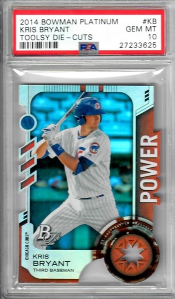 2014 Bowman Platinum Rookie Card Purple Refractor #BPC40 Kris Bryant —  Rookie Cards