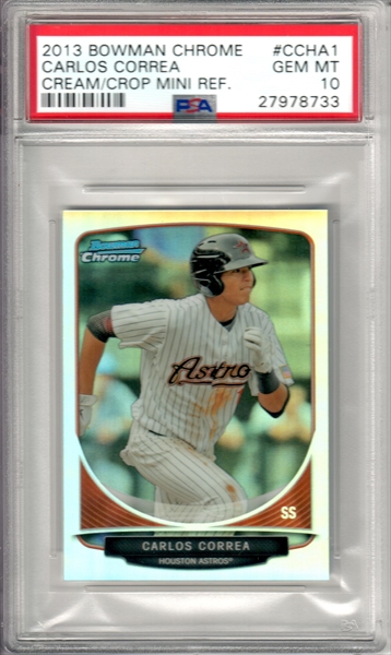 Sold at Auction: (2) Mint 2013 Bowman Carlos Correa Rookie