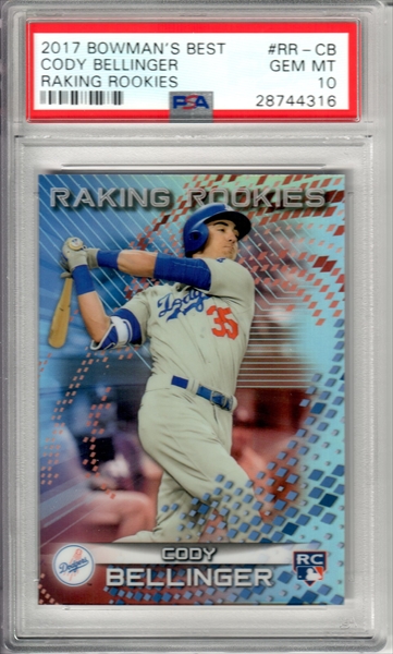 2017 Bowman's Best Raking Rookies Gold Refractor Cody Bellinger