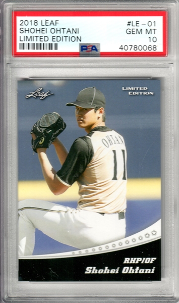 Shohei Ohtani 2018 Leaf Ohtani Rookie Achievement #RA01 RC (PSA 10