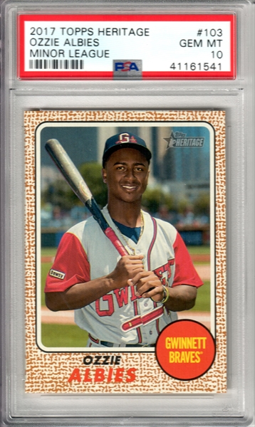  2018 Topps Opening Day Blue Foil #13 Ozzie Albies Baseball  Rookie Card : Collectibles & Fine Art