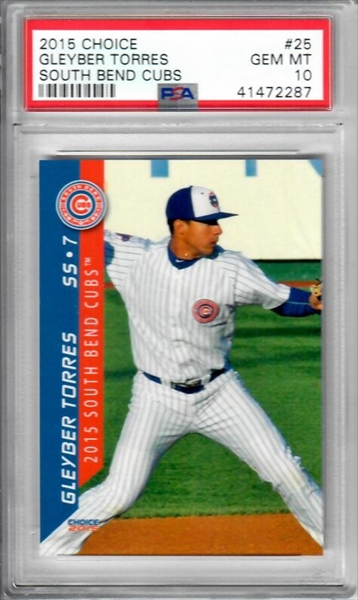 2015 Panini Elite Gleyber Torres Rookie Psa 10 Pop 8