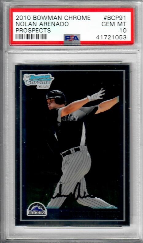 2010 Bowman Chrome Nolan Arenado RC Rookie Baseball Card 