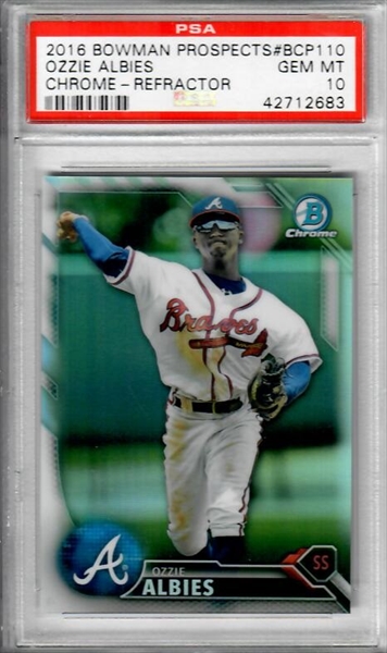 Ozzie Albies Signed 2018 Topps Heritage Rookie Performers #RPOA (BGS  Encapsulated)