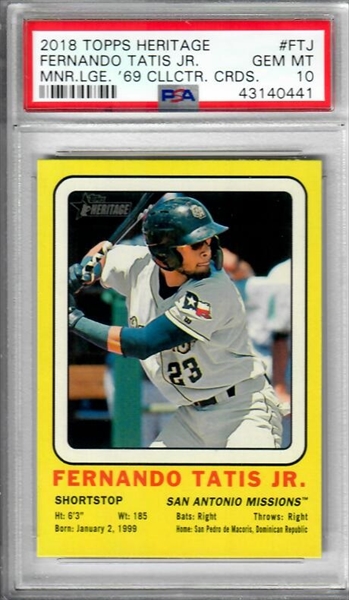 Fernando Tatis Jr 2017 Topps Heritage Minors Rookie Card #99 Fort Wayne  TinCaps