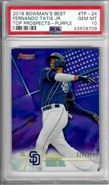 Fernando Tatis Jr 2019 Bowman's Best Foundations Blue Autograph Rookie Card  /150 #FFA-FTJ BGS 9.5