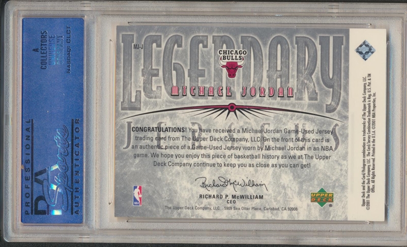 2007 UD Game Jersey Michael Jordan #GJ-JM PSA Gem Mint 10