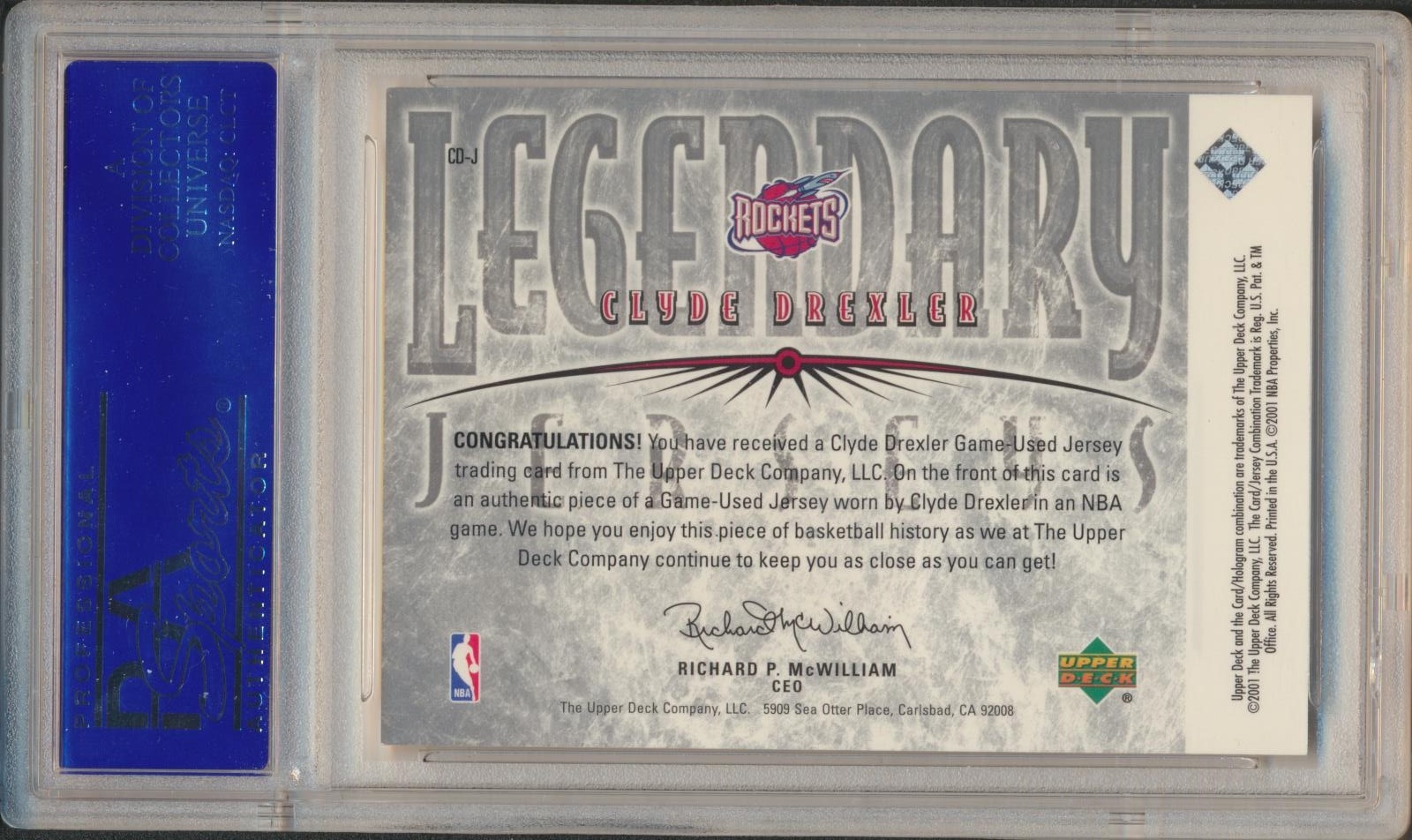 Basketball - 2001-02 Upper Deck Legends Legendary Jerseys (2000