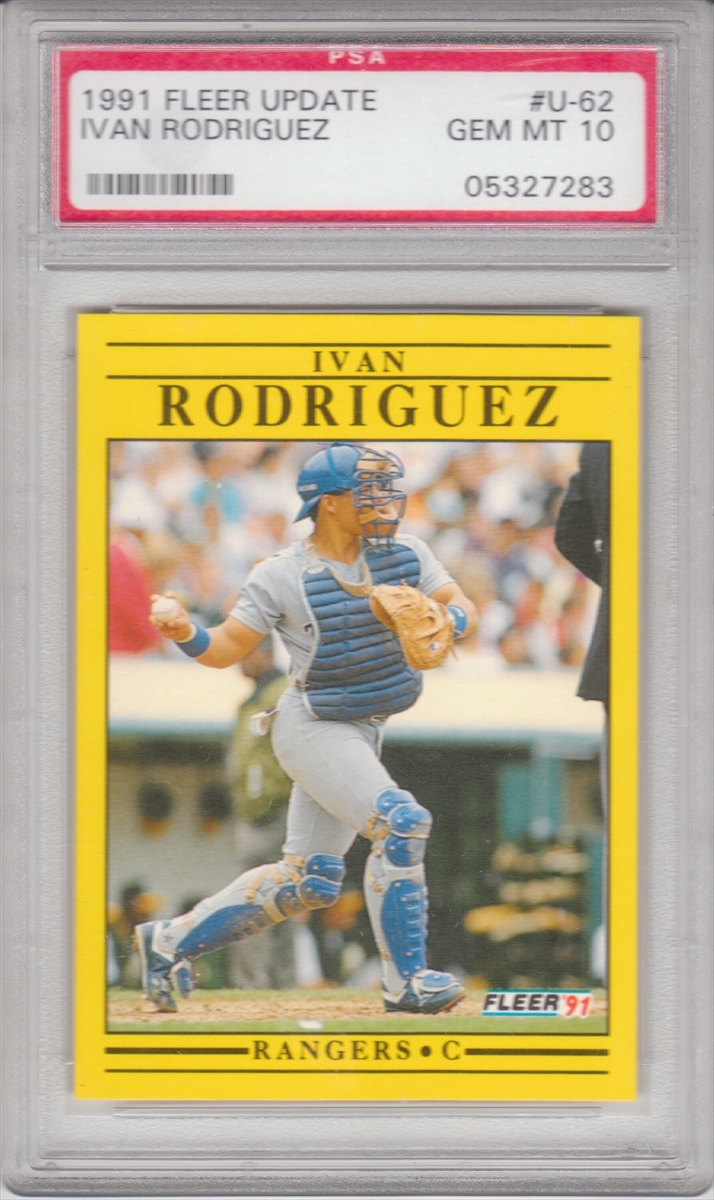 Ivan Rodriguez 1991 Donruss Rookies #33 RC (PSA 10)