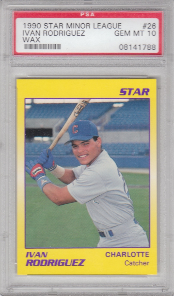 Ivan Rodriguez Rookie Card 1990 Star #26 PSA 19 –