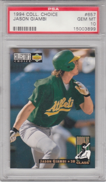 Mavin  1992 Classic Draft Picks Jason Giambi ROOKIE RC #42 PSA 10 GEM MINT  (PWCC)