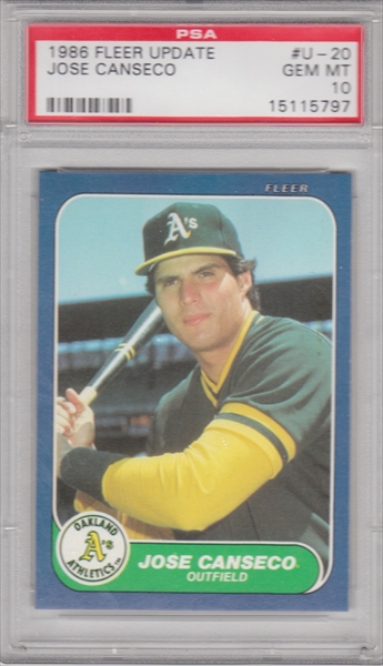 PSA Set Registry Showcase: DHaar Jose Canseco Master Rookie Set