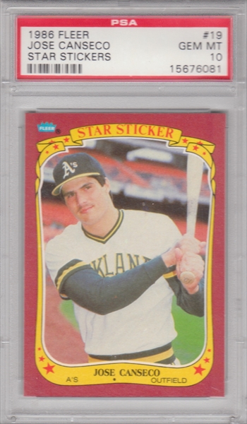 PSA Set Registry Showcase: DHaar Jose Canseco Master Rookie Set