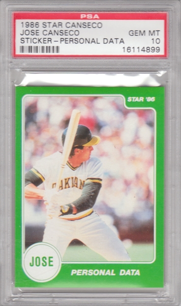 PSA Set Registry Showcase: DHaar Jose Canseco Master Rookie Set