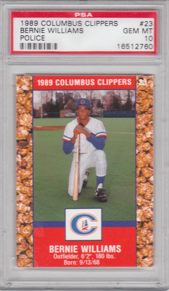 Bernie Williams Autographed Signed Rookie 1989 Columbus Clippers