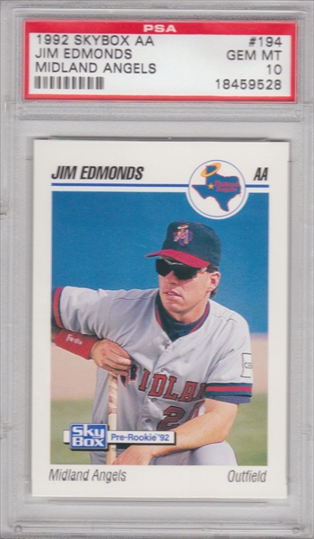 Jim Edmonds baseball card (California Angels) 1990 Cal League All