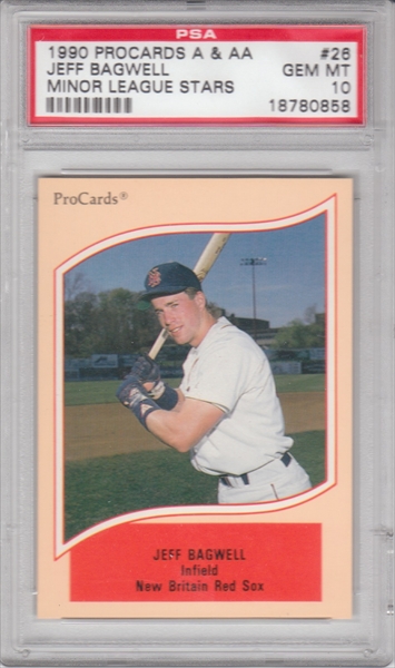 Jeff Bagwell Rookie Card 1990 Star Co. Minor League #30 AGS 10 GEM MT