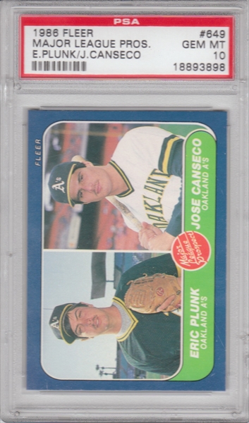 PSA Set Registry Showcase: DHaar Jose Canseco Master Rookie Set