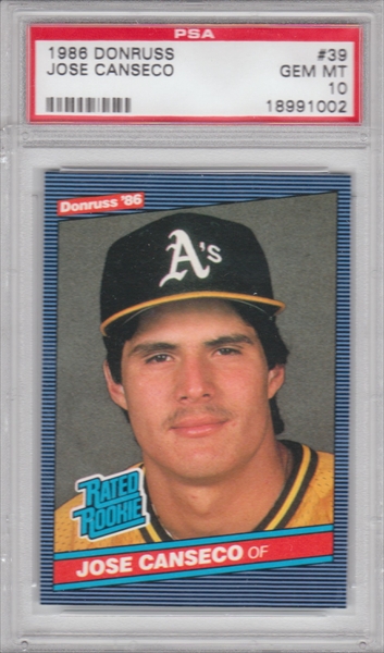 PSA Set Registry Showcase: DHaar Jose Canseco Master Rookie Set