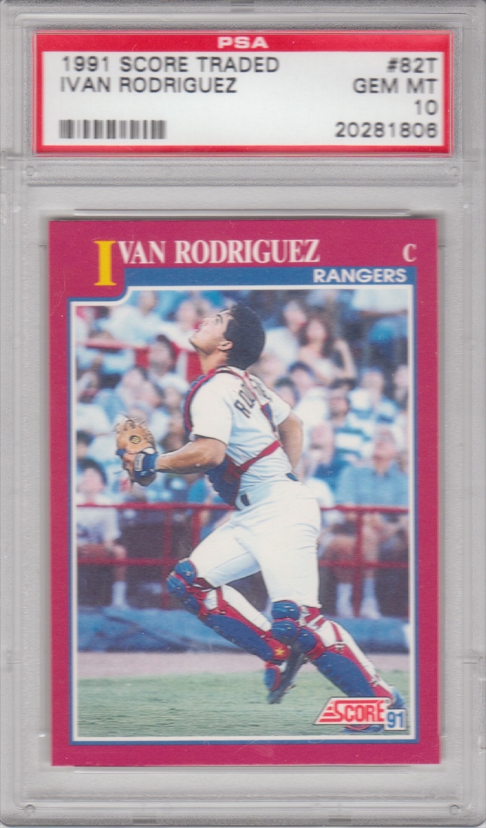 Ivan Rodriguez 1991 Donruss Rookies #33 RC (PSA 10)