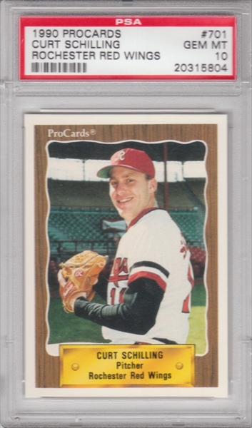 CURT SCHILLING MINOR LEAGUE BASEBALL CARD FROM ROCHESTER RED WINGS