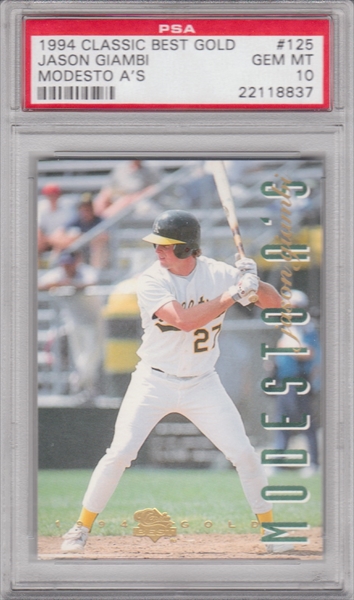 1992 Stadium Club Dome #58 Jason Giambi ROOKIE RC ADVANCED GRADED GEM MINT  10