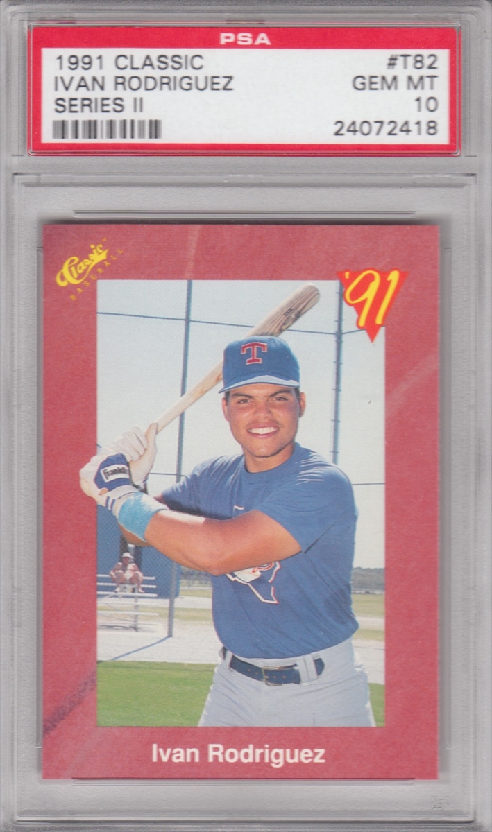 Ivan Rodriguez Rookie Card 1990 Star #26 PSA 19 –