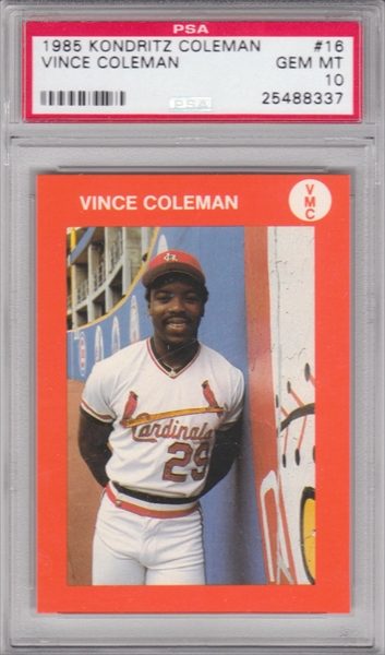 1985 Big League Cards Vince Coleman Signed Rookie Card Autograph RC Auto  BGS BAS