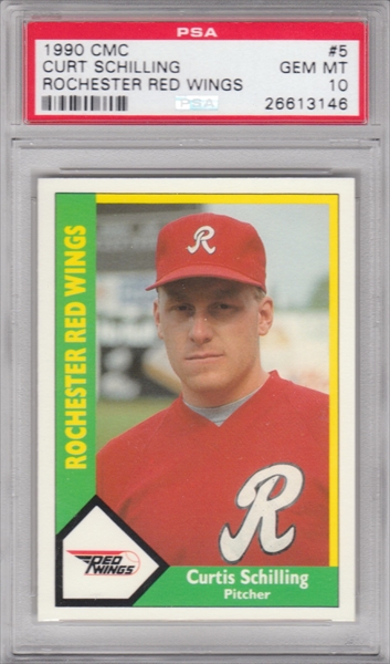 CURT SCHILLING MINOR LEAGUE BASEBALL CARD FROM ROCHESTER RED WINGS