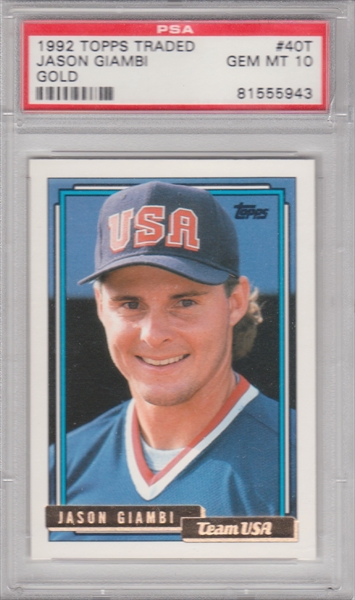 PSA Set Registry Showcase: DHaar Jason Giambi Master Rookie Set